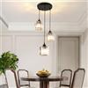 Cainjiazh Cristallo luci pendenti soffitto rotondo, lampadari moderni di cristallo appeso apparecchio di luce per l'isola di cucina, lampadario regolabile per la sala da pranzo, Foyer, soggiorno