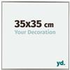 yd. Your Decoration - Cornice 35x35 cm - Champagne - Cornice Decorativa Parete in Plastica con Vetro in acryl - Antiriflesso - 35x35 Cornice - Evry