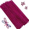 QianFenShi 100Pcs Scovolini Colorati Per Lavoretti,30cm × 6mm,Rosa | Glitter Steli di Ciniglia Scovolini,Per Decorazioni Natalizie Artigianali Creative DIY