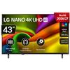 LG - TV 43 pollici NANO 4K UHD AI NU85 4K Smart TV 2026