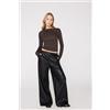 Tezenis Maglia Maniche Lunghe Scollo Barchetta Viscosa Donna Marrone
