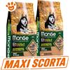 Monge Dog Bwild Grain Free Adult All Breed Salmone e Piselli - SCORTA CONVENIENZA - Sacco da 12 Kg - 10 confezioni
