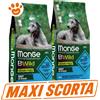 Monge Dog Bwild Grain Free Adult All Breeds Acciughe Patate e Piselli - SCORTA CONVENIENZA - Sacco da 12 Kg