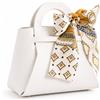 Bonturi Casa Home Decoration Bonturi Casa BORSETTA MINI Bomboniera FOULARD WHITE Portaconfetti 1 Pz