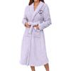 Générique Vestito da camera da donna in flanella caldo con stampa cuore Accappatoio da bagno donna confortevole con lacci e tasche, camicia da notte casual pigiama da casa baggy per interni