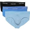 Calvin Klein Hip Brief 3Pk 53V - Harbor Mist Black Chilly Blue Large