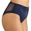 Selene, Mutanda Donna a Vita Alta Leggermente Contenitiva, Slip Effetto Modellante con Trasparenze, Collezione Violeta