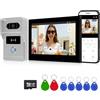 FTes RFKits 2 Fili AHD1080P Videocitofono Intelligente,Tuya WiFi IPS 7'' Videocitofono Porta, Sblocco RFID,Impermeabile IP65, Visione Notturna