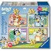 Ravensburger - Bluey, Puzzle Bambini 18+ Mesi, Include 4 Puzzle 2-5 Pezzi