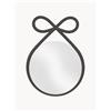 Qeeboo Specchio da parete rotondo Ribbon - Nero