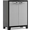 Armadio 2 Ripiani 80x44x100 cm Keter Titan Basso XL Grigio e Nero