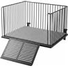 Gralara Piattaforma Basking con Rampa Acciaio Inox con Ventosa | Piattaforma per Tartarughe d'Acqua Facile da Pulire, per Acquari da 50 Cm di Larghezza