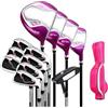 Generic Set di mazze da golf per principianti con asta in grafite, 12 pezzi, con borsa per carrello, mano destra