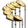 Generic Set di mazze da golf per principianti, 7 ferri con R/S Flex, aste in acciaio/grafite e copritesta, set completo di 7 mazze per prestazioni migliorate