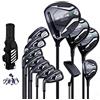 Generic Set da golf per mancini, pacchetto completo di mazze da golf da 12 pezzi, asta professionale in acciaio al carbonio grafite con borsa con ruote, da uomo