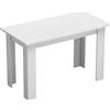 HOMCOM Tavolo da Pranzo Moderno con Contenitore 120 cm, Bianco | Aosom Italy