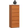 Home Collective Cassettiera con 6 cassetti cassettiera camera da letto corridoio soggiorno organizer cassettiera larghezza 40 cm altezza 109 cm | Credenza credenza multiuso in legno marrone stretta