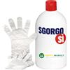 HM Disgorgante Scarichi 1L Professionale, Sgorgante WC Lavandino Doccia, Stura Tubi Scioglie Capelli Grasso Residui, Azione Rapida, Guanti Inclusi