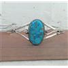 Rame Turchese Gemma 925 Argento Sterling Fatto a Mano Bracciale