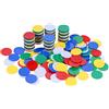 Vaguelly Chips da Gioco in Plastica da 19mm 200 Pezzi per Bingo | Conteggio e Calcolo Numerico, per Ricompense a Scuola e Giochi da Tavolo, Accessori per Attività Creative Colore Casuale
