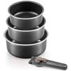 Tescoma 597914 Casseruole con impugnatura rimovibile VARIO, 4 pezzi