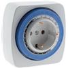Zenitech Compatto - Timer (timer giornaliero), presa meccanica con timer giornaliera (con sicurezza bambini) con interruttore - bianco - Zenitech