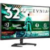 Philips Evnia Gaming Monitor Curvo 27M1C3200VL/00 27 VA full HD 1920 x 1080, 165 Hz, 1 ms, low input lag, 2 HDMI e display port, nero, vesa