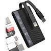 Kefiany Adattatore USB C Lightning A USB(6 in 1)Lettore SD Micro SD USB OTG 3.0 2.0 Per IPhone16 15 14 Pro Memoria TF Compact Flash Per Apple Compatibile Con Samsung Ricarica Per Fotocamera IPad