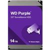 Western Digital WD140PURZ WD Purple Hard Disk per Videosorveglianza con Tecnologia Allframe 4K 3.5 Pollici SATA 6 GB/s 360TB/Anno, 512 MB Cache 7200 RPM, 14 TB