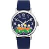 Timex Standard x Peanuts Pumpkin Patch 40mm Cinturino in pelle TW2W72700, Blu