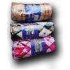 Set 3 pezzi plaid in pile a fantasia 130x160 cm