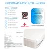 Coprimaterasso anti acaro con cerniera 1 piazza e mezza