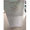 COPPIA TENDINE IN MISTO LINO RICAMATE 60X240cm colore bianco alta qualita