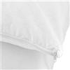Set di federe di puro cotone in damasco di alta qualita' con cerniera 52x82 cm