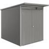 Biohort Casetta da giardino biohort avantgarde eco mis.a2 in acciaio zincato grigio quarzo metallizzato con porta battente doppia 180x260x218 cm - cod. 19629
