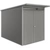 Biohort Casetta da giardino biohort avantgarde eco mis.a3 in acciaio zincato grigio quarzo metallizzato con porta battente doppia 180x300x218 cm - cod. 19639