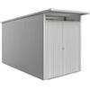 Biohort Casetta da giardino biohort avantgarde eco mis.a4 in acciaio zincato argento metallizzato con porta battente doppia 180x380x222 cm - cod. 19689