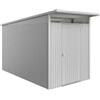 Biohort Casetta da giardino biohort avantgarde eco mis.a4 in acciaio zincato argento metallizzato con porta battente semplice 180x380x222 cm - cod. 15640