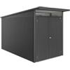 Biohort Casetta da giardino biohort avantgarde eco mis.a4 in acciaio zincato grigio scuro metallizzato con porta battente doppia 180x380x222 cm - cod. 17649