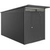 Biohort Casetta da giardino biohort avantgarde eco mis.a4 in acciaio zincato grigio scuro metallizzato con porta battente semplice 180x380x222 cm - cod. 17640