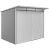 Biohort Casetta da giardino biohort avantgarde eco mis.a5 in acciaio zincato argento metallizzato con porta battente semplice 260x220x218 cm - cod. 15650