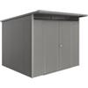 Biohort Casetta da giardino biohort avantgarde eco mis.a6 in acciaio zincato grigio quarzo metallizzato con porta battente doppia 260x260x218 cm - cod. 19669