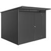 Biohort Casetta da giardino biohort avantgarde eco mis.a6 in acciaio zincato grigio scuro metallizzato con porta battente semplice 260x255x218 cm - cod. 19689