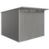 Biohort Casetta da giardino biohort avantgarde eco mis.a7 in acciaio zincato grigio quarzo metallizzato con porta battente doppia 260x300x218 cm - cod. 19679