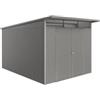 Biohort Casetta da giardino biohort avantgarde eco mis.a8 in acciaio zincato grigio quarzo metallizzato con porta battente doppia 260x380x222 cm - cod. 19689