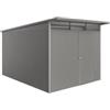 Biohort Casetta da giardino biohort avantgarde eco mis.a8 in acciaio zincato grigio quarzo metallizzato con porta battente semplice 260x380x222 cm - cod. 19689