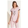 Pigiama Donna Cotone Estivo Pantaloncino Pantalone Lungo Polsino Girocollo