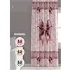 Tenda Arredo 150x290 cm Fiocco Rasatello di Cotone Rosa Grigio Biscotto