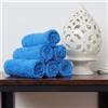 Lavette Set 6 pezzi 450gr/mq Morbida Spugna puro Cotone 30x30 Vari Colori T.Unit