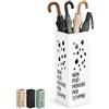 Portaombrelli Moderno in Metallo 16x16x49 cm - bianco